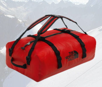 sac waterproof duffel de north face, 250 euros.