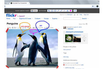 copie d'écran du module awsome screenshot.