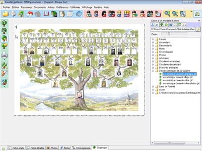 un joli affichage en arbre par généatique 2010