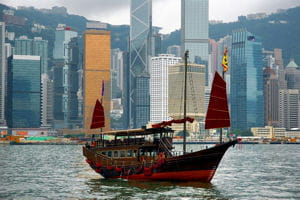 une vue de hong-kong.