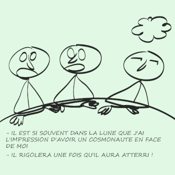 il a la tête dans les nuages... mais sait prendre de la hauteur.