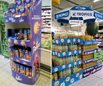 les stands sont fournis gratuitement aux magasins par les marques. l'occasion