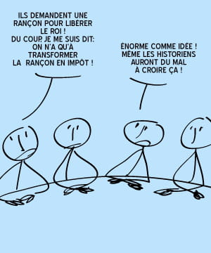 la rançon pour libérer le roi jean le bon s'est transformée en impôt permanent.