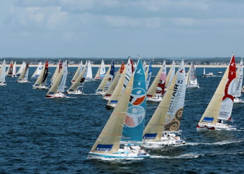 le départ de la solitaire du figaro.