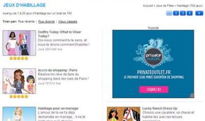 exemple d'une campagne private outlet utilisant google remarketing