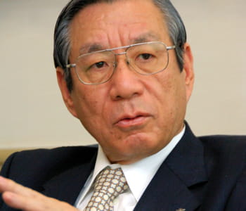 haruka nishimatsu, président de la compagnie aérienne japan airlines (jal).