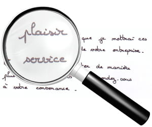 exemple d'écriture liée.