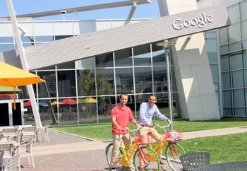 sur le campus de mountain view, même les vélos sont aux couleurs de google...