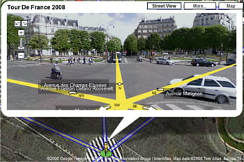 le rond-point des champs-elysées, vu par google.