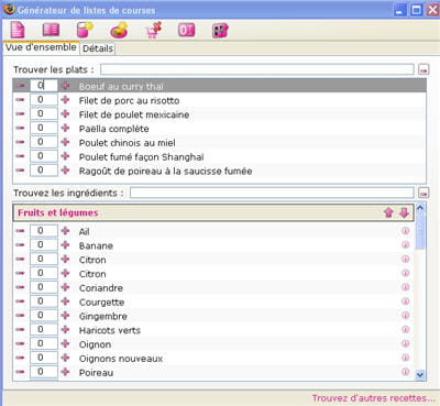 grocery list generator
