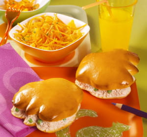 ces menus pour enfants sont vendus en kits sandwich + salade.
