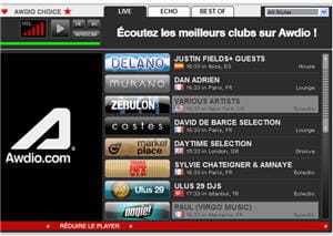 player des clubs sur le site awdio.fr