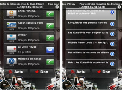 application permettant de s'informer et de soutenir le peuple haïtien