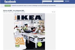 la page d'ikea sur facebook