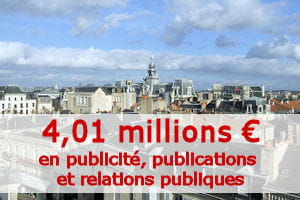 montant calculé par la rédaction à partir du budget primitif 2011.