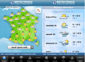 l'application météo france