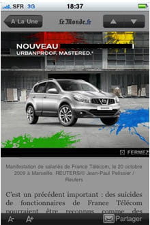 expand banner réalisée par l'agence duke pour une marque automobile (la marque a