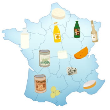 les produits les plus consommés par région