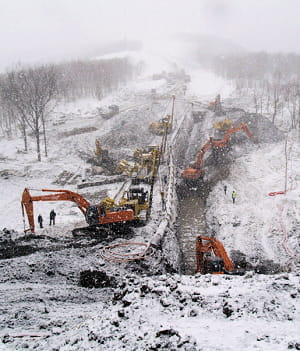 a l'extrême nord de la russie, saipem pose des pipelines dans les pires