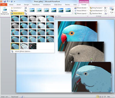on survole les effets pour instantanément les prévisualiser