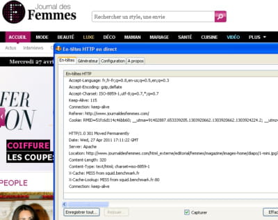 on accède à live http header par le biais de l'onglet 'outils'.
