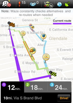 les utilisateurs de waze peuvent mettre à jour les obstacles rencontrés sur leur