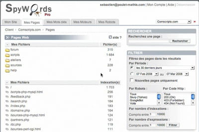 spywords implique de placer un tag sur chaque page du site web à analyser.