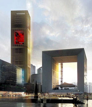 la tour signal devait initialement être terminée pour 2015.