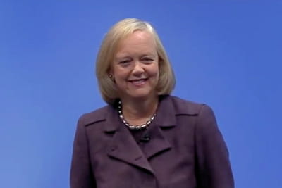 meg whitman, lors de la keynote d'ouverture de l'événement hp discover de