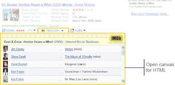 barre d'information pour imdb