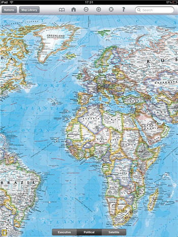 l'encyclopédie world atlas sur l'ipad
