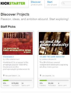 kickstarter revendique 10 000 projets financés depuis 2009