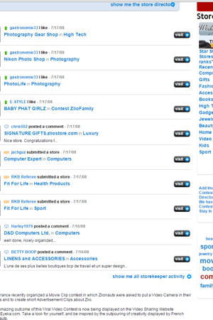 capture d'écran de l'ancien site de zlio.