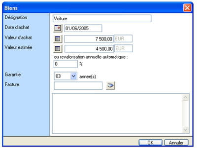 la gestion de biens sous comptes & budgets free