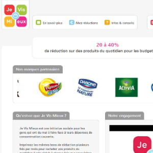 les bons de réduction de 20 à 40% sont renouvelables plusieurs fois par mois.