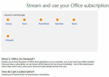 les applications office peuvent être accessibles à la demande, sans être