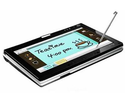 ceci n'est pas l'eee pad malheureusement, mais unt91, un netbook tactile d'asus