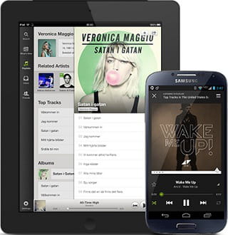 l'application mobile et tablette de spotify