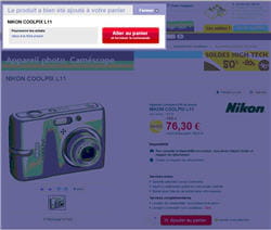 l'ajout d'un produit dans le panier est explicite