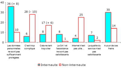 freins à l'utilisation d'internet