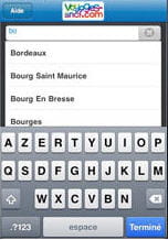 capture d'écran de l'application iphone de vsc.