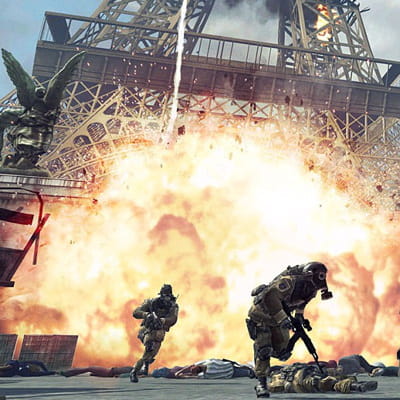 une scène du dernier call of duty, à paris.