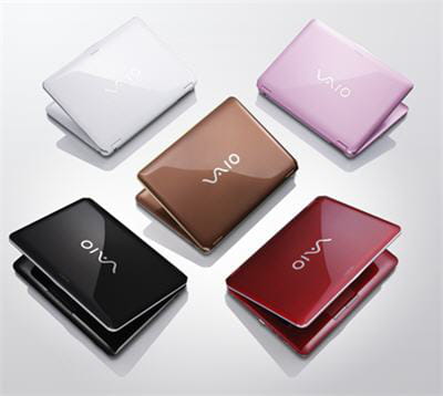 les différents coloris des vaio série c
