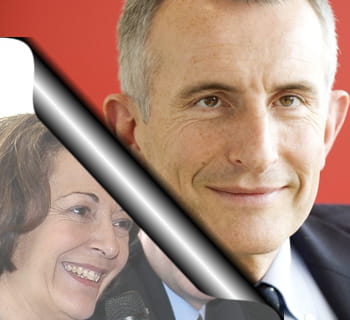 de gauche à droite : anne-marie idrac et guillaume pépy.