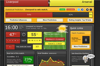 le site getinlive.com, édité par sports predictions