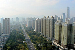 une vue de shenzhen.