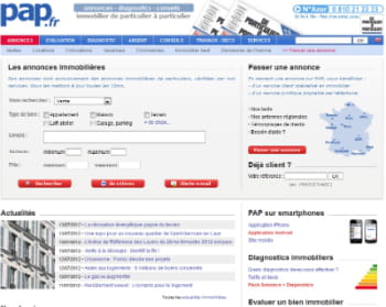 le site pap.fr comptait 1,8 millions de visiteurs uniques en mai 2012
