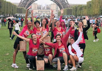 des salariées d'octo, lors de la course à pied la parisienne.
