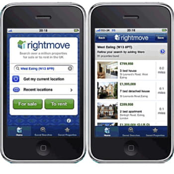 l'application iphone de rightmove
