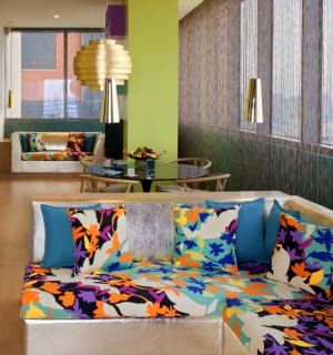 l'hôtel missoni koweït, où la couturière rosita missoni a été chargée de donner